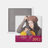 Aangepaste foto kastanjebruin rode klasse van scho magneet (Voorkant / Achterkant)