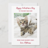 Aangepaste foto Kat Foto Beste vader ooit Valentij Feestdagenkaart (Voorkant)