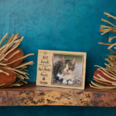 Aangepaste foto kat huisdier herdenking fotoplaat (Zijkant)