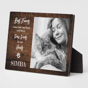Aangepaste foto kat huisdier herdenkingsplaat fotoplaat