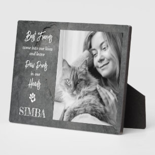 Aangepaste foto kat huisdier herdenkingsplaat fotoplaat