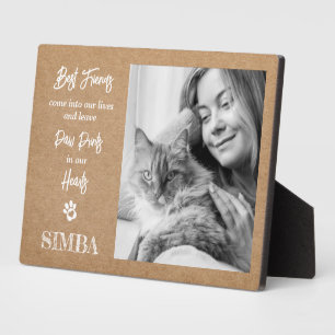 Aangepaste foto kat huisdier herdenkingsplaat fotoplaat
