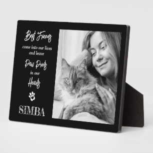 Aangepaste foto kat huisdier herdenkingsplaat fotoplaat