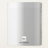 Aangepaste foto kat huisdier zilver 2026 planner (Achterkant)