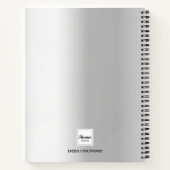 Aangepaste foto kat huisdier zilver notitieboek (Achterkant)