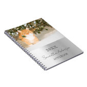 Aangepaste foto kat huisdier zilver notitieboek (Rechterzijde)