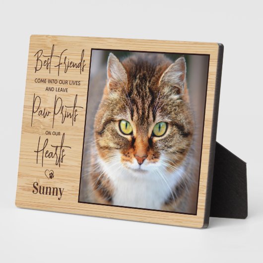 Aangepaste foto Kat Pet Memorial Specialized Rusti Fotoplaat (Zijkant)