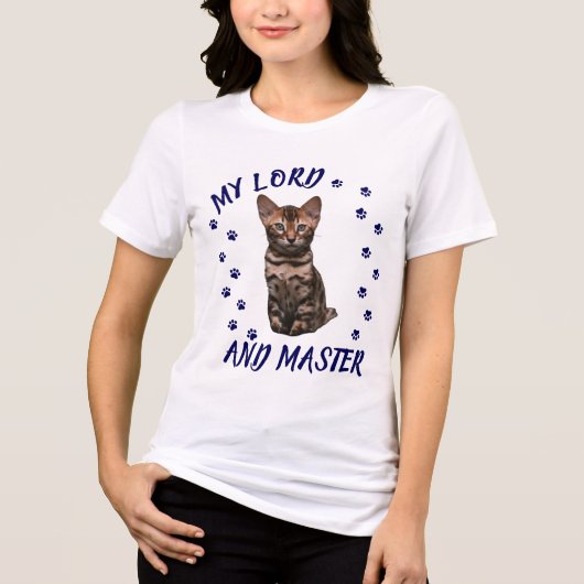 Aangepaste foto kattenliefhebber Tri-Blend shirt (Voorkant)