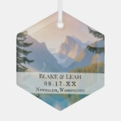 Aangepaste foto keepsake bruiloft ornament berg (Voorkant)