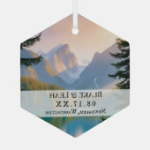 Aangepaste foto keepsake bruiloft ornament berg (Achterkant)