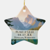 Aangepaste foto keepsake bruiloft ornament berg (Voorkant)