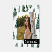 Aangepaste foto keepsake ornament bomen bosgrond (Voorkant links)