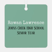 Aangepaste foto keepsake ornament bomen bosgrond (Achterkant)