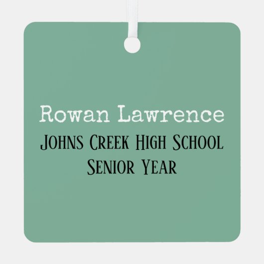 Aangepaste foto keepsake ornament bomen bosgrond (Achterkant)