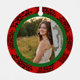 Aangepaste foto keepsake ornament sneeuwvlokken