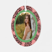 Aangepaste foto keepsake ornament sneeuwvlokken (Voorkant links)
