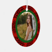 Aangepaste foto keepsake ornament sneeuwvlokken (Voorkant Rechts)