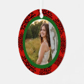 Aangepaste foto keepsake ornament sneeuwvlokken (Voorkant links)