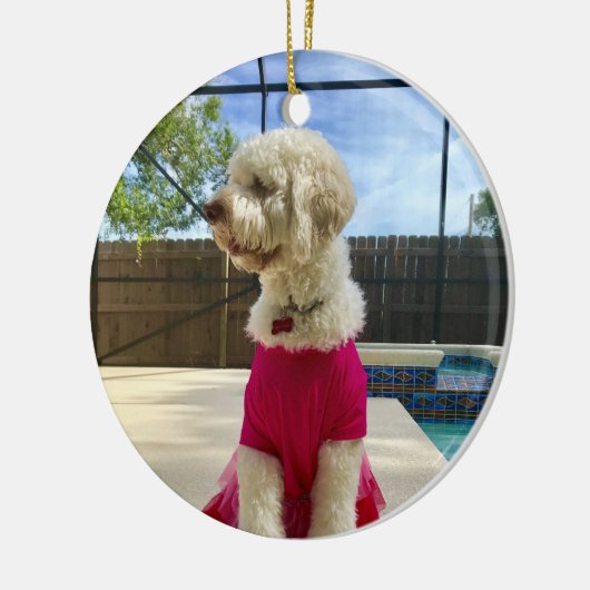 Aangepaste foto keramisch ornament (Links)