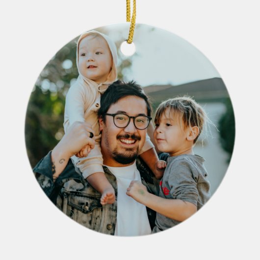Aangepaste foto keramisch ornament (Voorkant)
