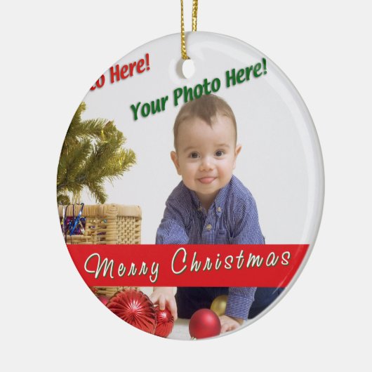 Aangepaste foto keramisch ornament (Links)