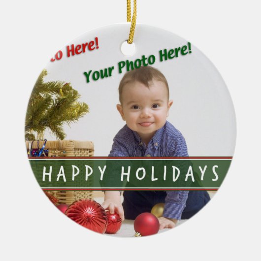 Aangepaste foto keramisch ornament (Voorkant)