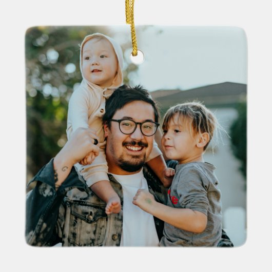 Aangepaste foto keramisch ornament (Voorkant)