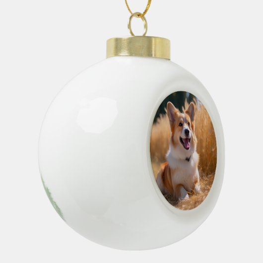 Aangepaste foto keramische bal ornament (Links)