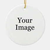 Aangepaste foto keramische kerstversiering keramisch ornament (Voorkant)