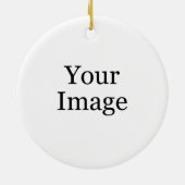 Aangepaste foto keramische kerstversiering keramisch ornament (Achterkant)