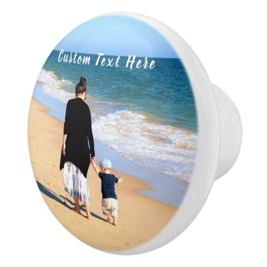 Aangepaste foto keramische knop Uw foto's en tekst (Rechts)