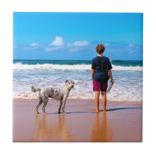 Aangepaste foto-keramische Tegel Uw favoriete foto Tegeltje (Voorkant)