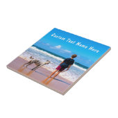 Aangepaste foto-keramische Tegel Uw foto's en teks Tegeltje (Zijkant)