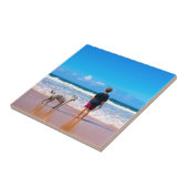Aangepaste Foto Keramische Tegeltje Cadeau Geperso (Zijkant)
