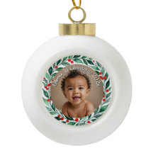 aangepaste foto kerst hulst keramische decoratie