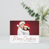Aangepaste foto Kerst Kaart gepersonaliseerd Brief (Staand voorkant)