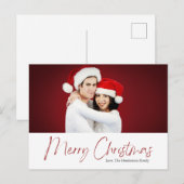 Aangepaste foto Kerst Kaart gepersonaliseerd Brief (Voorkant / Achterkant)