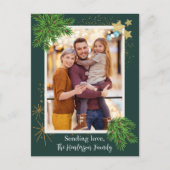 Aangepaste foto Kerst Kaart gepersonaliseerd Brief (Voorkant)