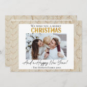 Aangepaste foto Kerst Nieuwjaar kaart trui (Voorkant / Achterkant)