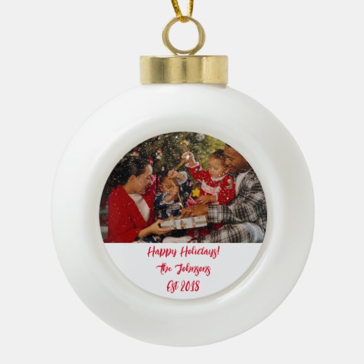AANGEPASTE FOTO KERST ORNAMENT (Voorkant)