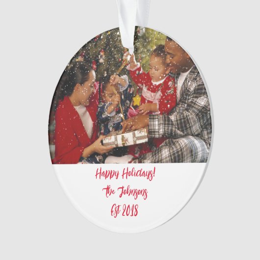 AANGEPASTE FOTO KERST ORNAMENT (voorkant)