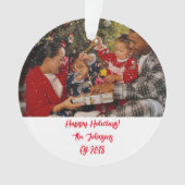 AANGEPASTE FOTO KERST ORNAMENT (voorkant)