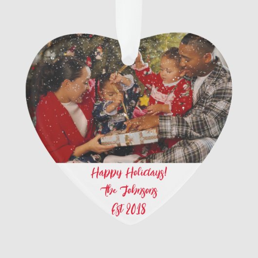 AANGEPASTE FOTO KERST ORNAMENT (voorkant)