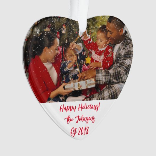 AANGEPASTE FOTO KERST ORNAMENT (voorkant)