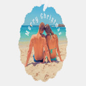 Aangepaste foto Kerst Ornament Kaart (Rechts)