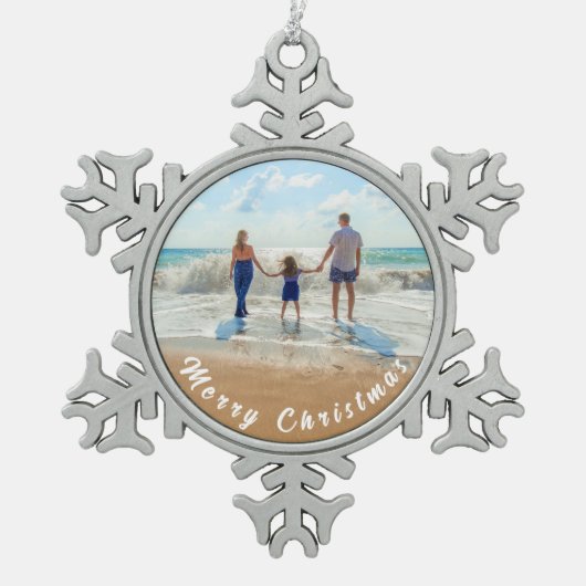 Aangepaste foto Kerst Ornament Ontwerp uw eigen (Voorkant)