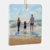 Aangepaste foto Kerstbal met uw foto's Keramisch Ornament (Rechts)