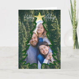 Aangepaste foto kerstboom - Kerstkaart Feestdagen Kaart