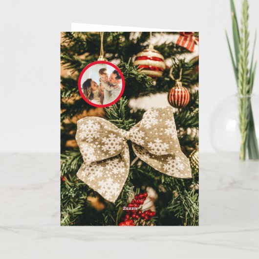 Aangepaste foto Kerstboom Kerstmis Kaart (Achterkant)