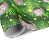 Aangepaste foto-kerstkerstboomverlichting met Logo Cadeaupapier (Rol Hoek)